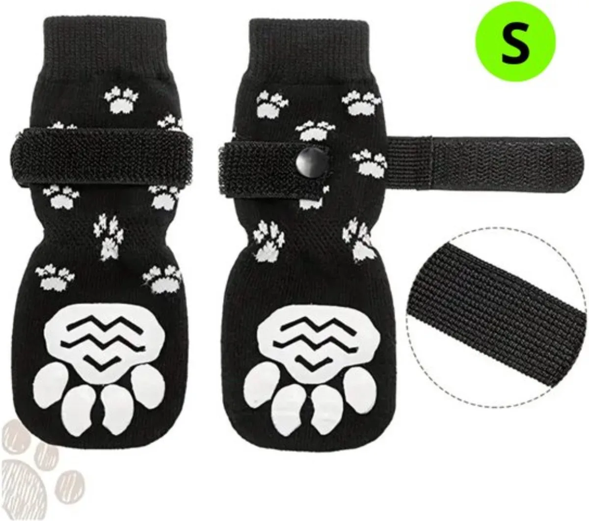 Hondenschoenen Pootbeschermer - Hondenschoenen - 4 Stuks - Hondenschoentjes - Pootbescherming Hond - S van Nivard in Zwart – productfoto