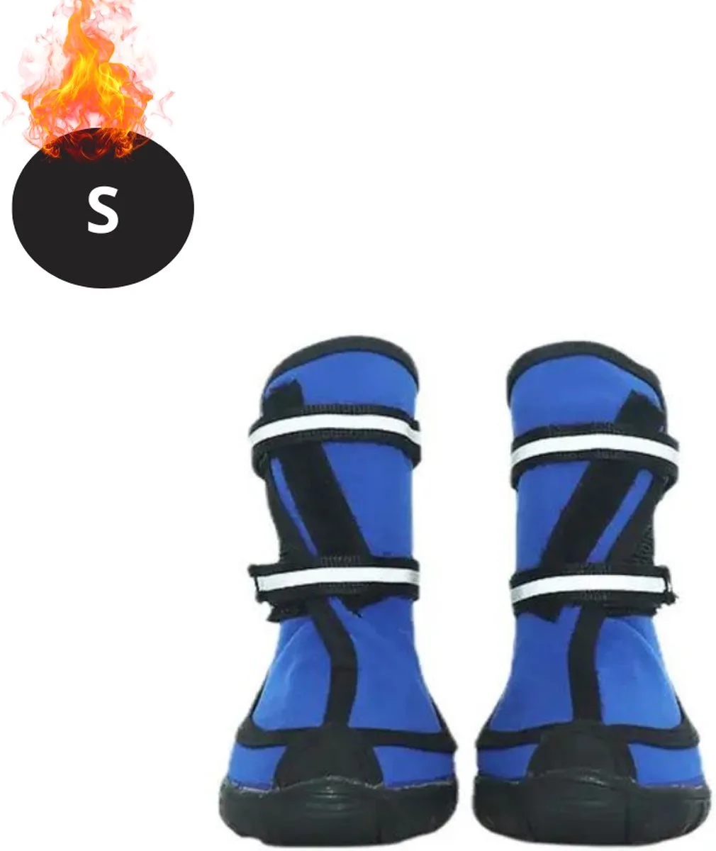 Hondenschoenen Pootbeschermer - Hondenschoenen - 4 Stuks - Hondenschoentjes - Pootbescherming Hond - Waterbestendig - Antislip - S de Nivard en Bleu – photo produit