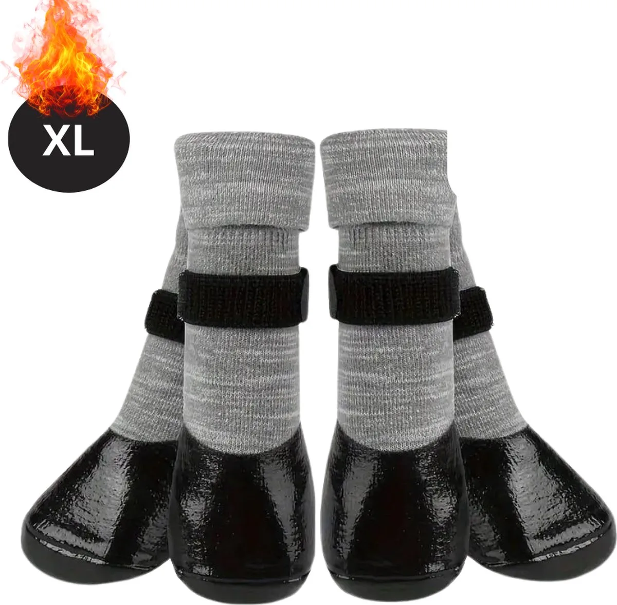 Hondenschoenen Pootbeschermer - Hondenschoenen - 4 Stuks - Hondenschoentjes - Pootbescherming Hond - Waterbestendig - Antislip - XL de Nivard en Noir – photo produit