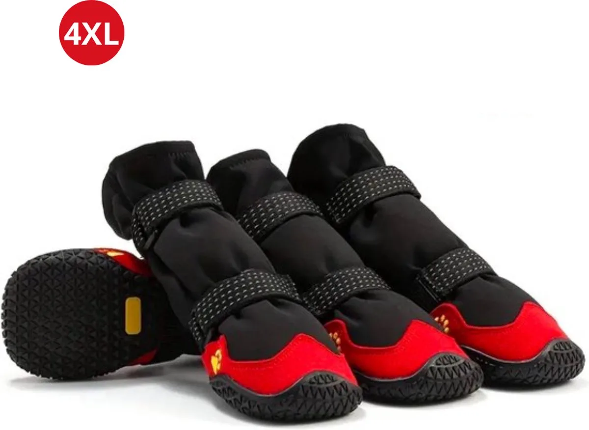 Hondenschoenen Pootbeschermer - Hondenschoenen - 4 Stuks - Hondenschoentjes - Pootbescherming Hond - Waterbestendig - 4XL de Nivard en Noir – photo produit