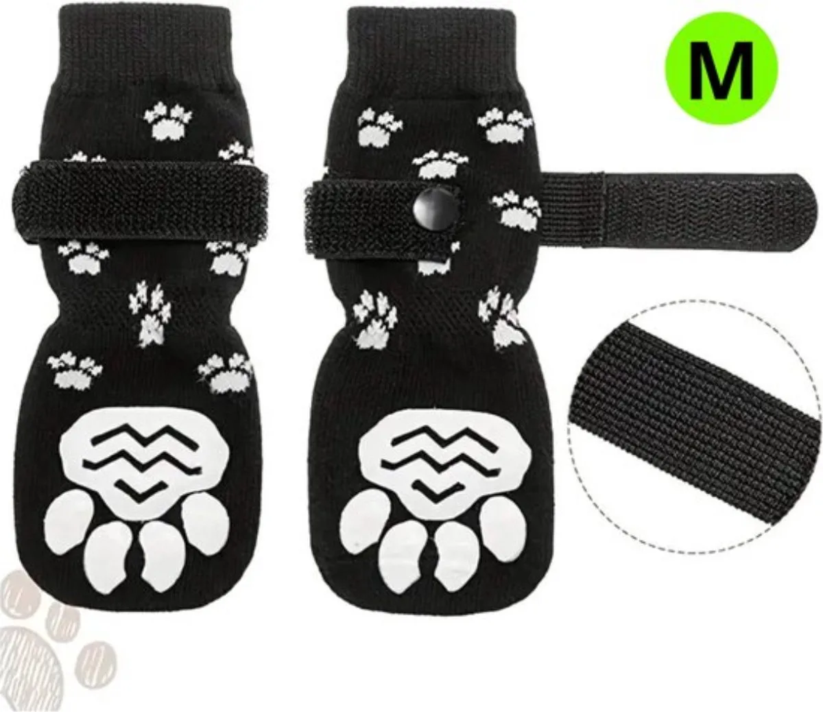 Hondenschoenen Pootbeschermer - Hondenschoenen - 4 Stuks - Hondenschoentjes - Pootbescherming Hond - M de Nivard en Noir – photo produit