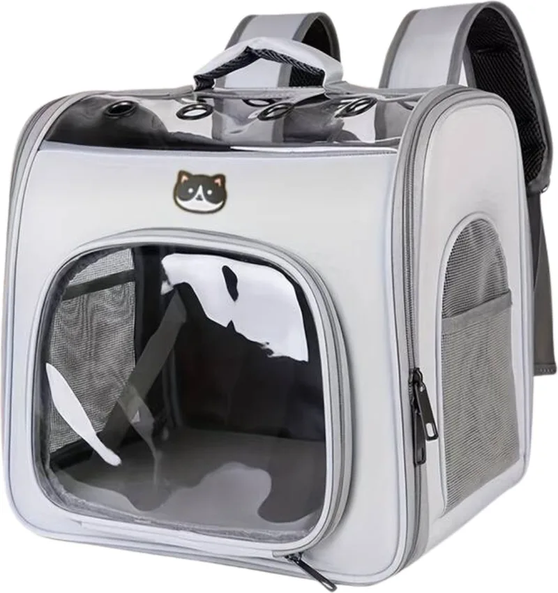 Katten Rugzak - Katten Reismand - Huisdier - Transport - Reistas Kat - Draagtas Kat - Transporttas Kat - Honden by Nivard in Grey – product photo