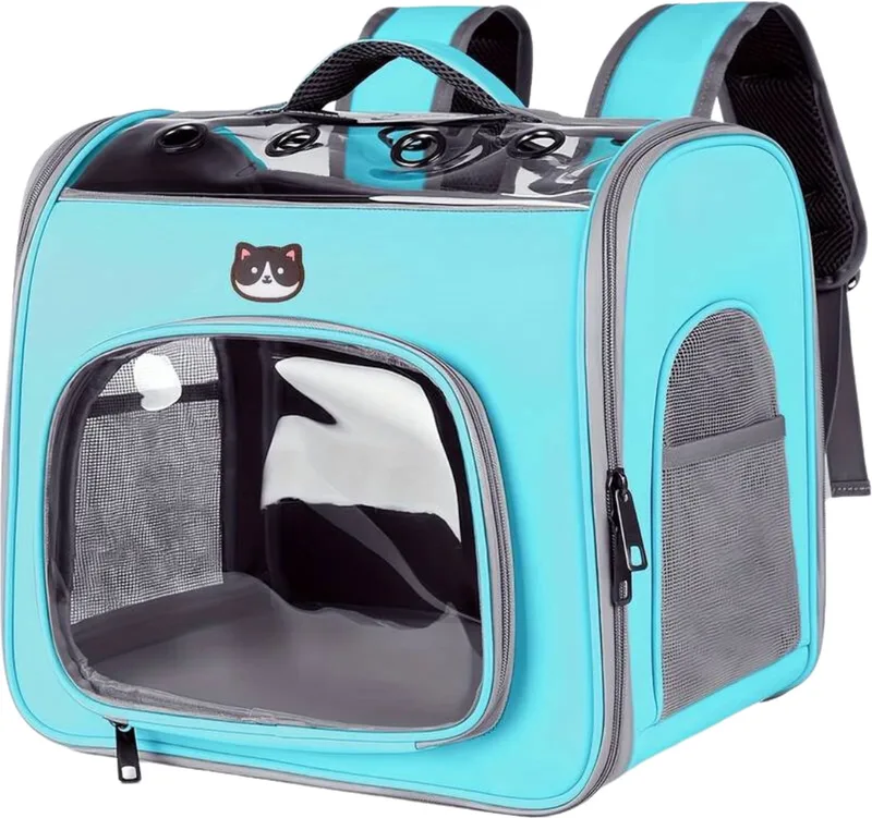 Katten Rugzak - Katten Reismand - Huisdier - Transport - Reistas Kat - Draagtas Kat - Transporttas Kat - Honden by Nivard in Blue – product photo