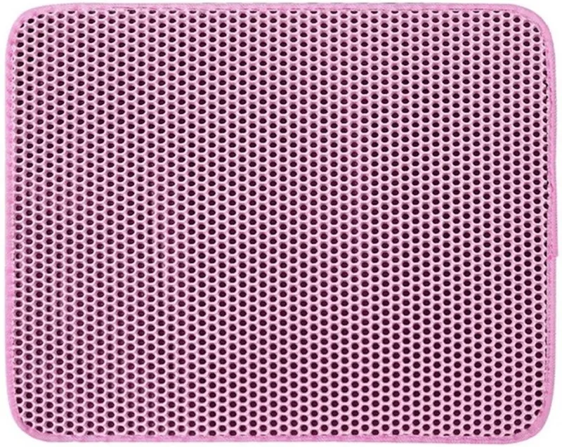 Kattenbak Mat - Katten Mat - Grit Opvanger - Schoonloopmat Kattenbak - Kattenbak Uitloopmat - Kattenbak Matje - Cat Litter Mat - Anti Slip - 30x30cm by Nivard in Pink – product photo