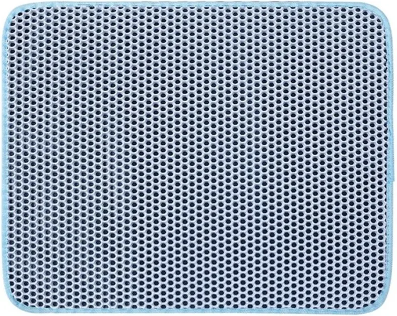 Kattenbak Mat - Katten Mat - Grit Opvanger - Schoonloopmat Kattenbak - Kattenbak Uitloopmat - Kattenbak Matje - Cat Litter Mat - Wasbaar - Blauw - 40x50cm de Nivard – photo produit