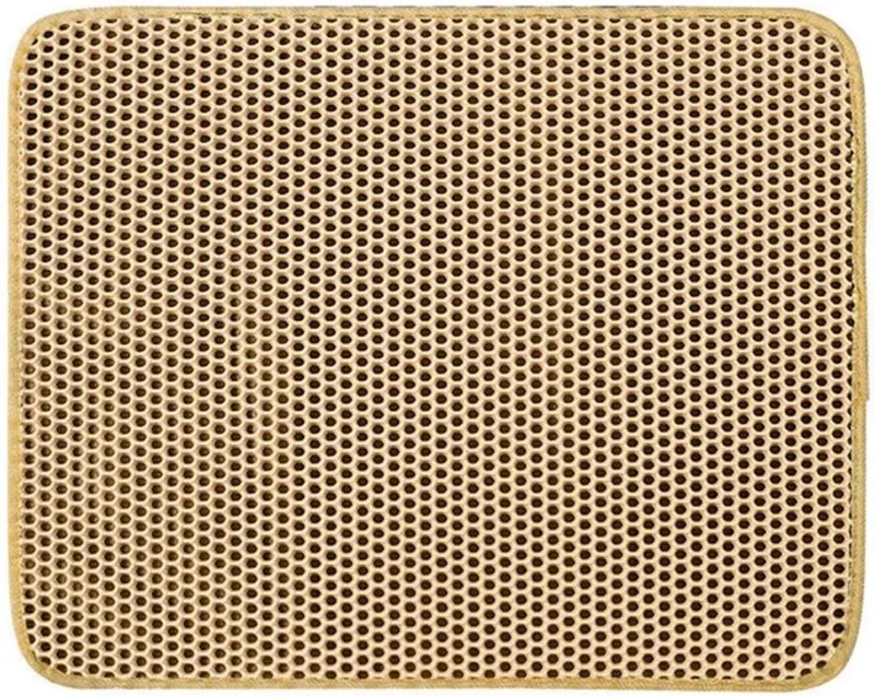Kattenbak Mat - Katten Mat - Grit Opvanger - Schoonloopmat Kattenbak - Kattenbak Uitloopmat - Kattenbak Matje - Cat Litter Mat - Wasbaar - 30x30cm by Nivard in Khaki – product photo