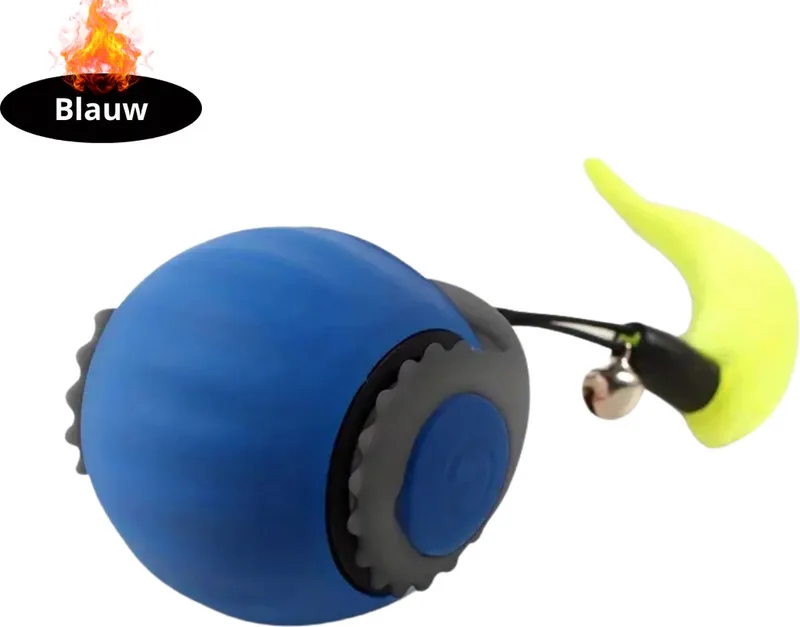 Kattenspeelgoed - Voor Katten - Cat Toy - Kattenspeeltjes - Balletje fra Nivard i Blå – produktbillede