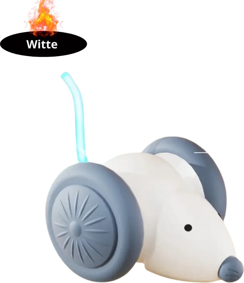 Kattenspeelgoed - Voor Katten - Cat Toy - Kattenspeeltjes - Interactieve Muis von Nivard in Weiß – Produktfoto