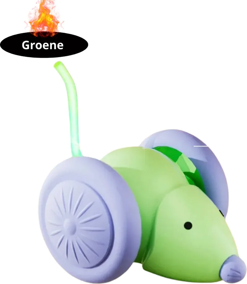 Kattenspeelgoed - Voor Katten - Cat Toy - Kattenspeeltjes - Interactieve Muis van Nivard in Groen – productfoto