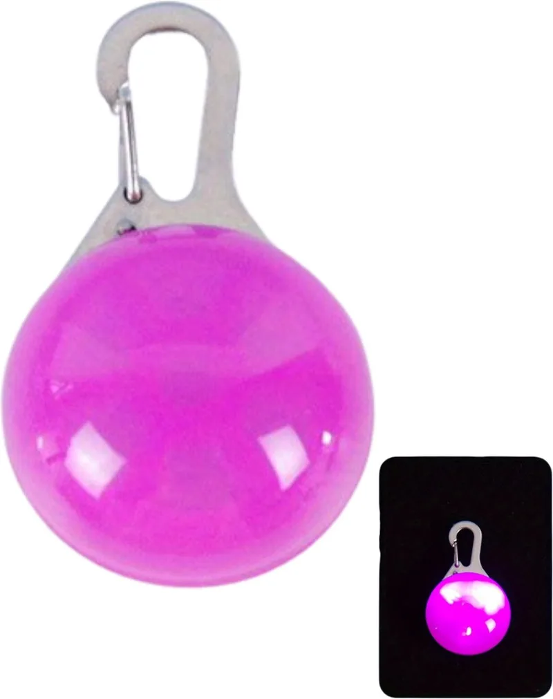 Lichtgevende Halsband - Verlichte Halsband - Lichtgevend - Hond - Kat - Lampje - Hondenhalsband Led - Clip-On von Nivard in Rosa – Produktfoto