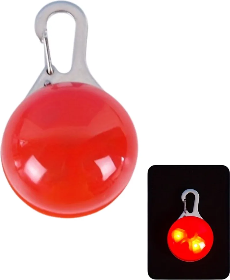 Lichtgevende Halsband - Verlichte Halsband - Lichtgevend - Hond - Kat - Lampje - Hondenhalsband Led - Clip-On de Nivard en Rouge – photo produit