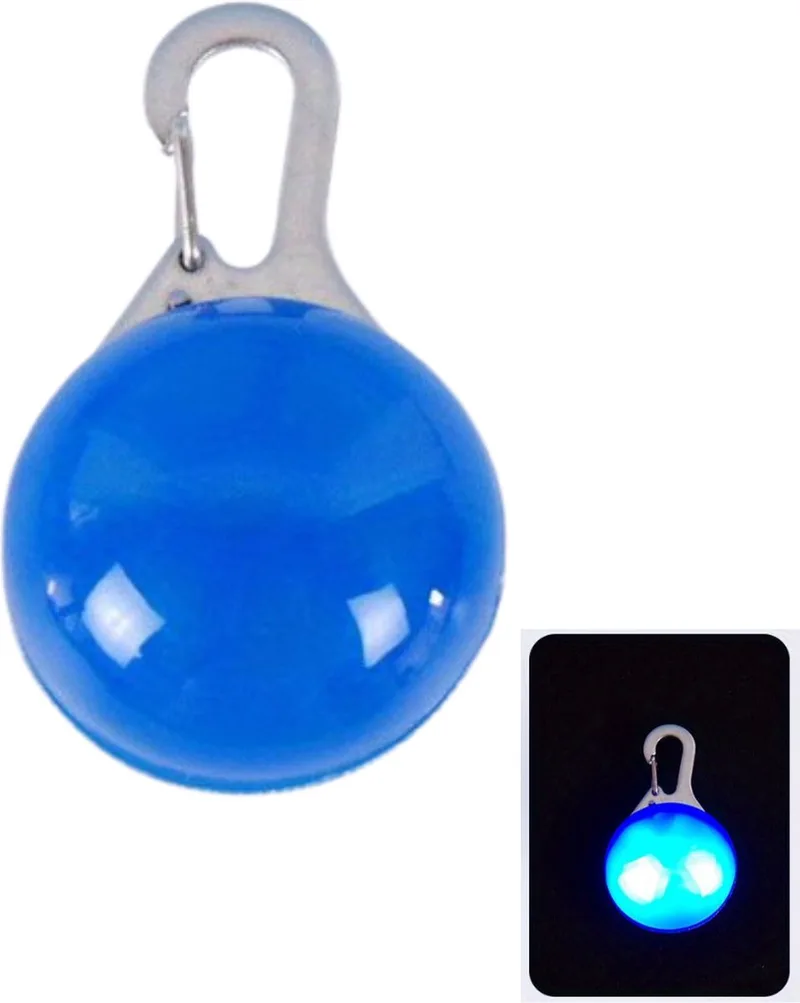 Lichtgevende Halsband - Verlichte Halsband - Lichtgevend - Hond - Kat - Lampje - Hondenhalsband Led - Clip-On von Nivard in Blau – Produktfoto