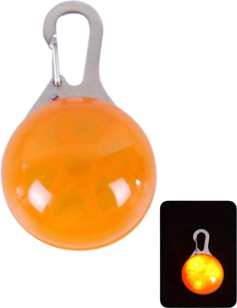 Lichtgevende Halsband - Verlichte Halsband - Lichtgevend - Hond - Kat - Lampje - Hondenhalsband Led - Clip-On de Nivard en Orange – photo produit