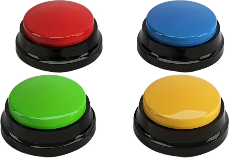 Praatknop Hond - Dogbuttons - Honden - Voor Honden - Speelgoed - Honden Speelgoed Intelligentie - 4 Stuks de Nivard en Bleu – photo produit