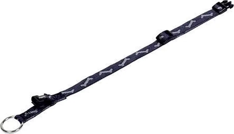 Bone Met Ring Halsband - 40-55 x 2 cm von Nobby in Schwarz – Produktfoto