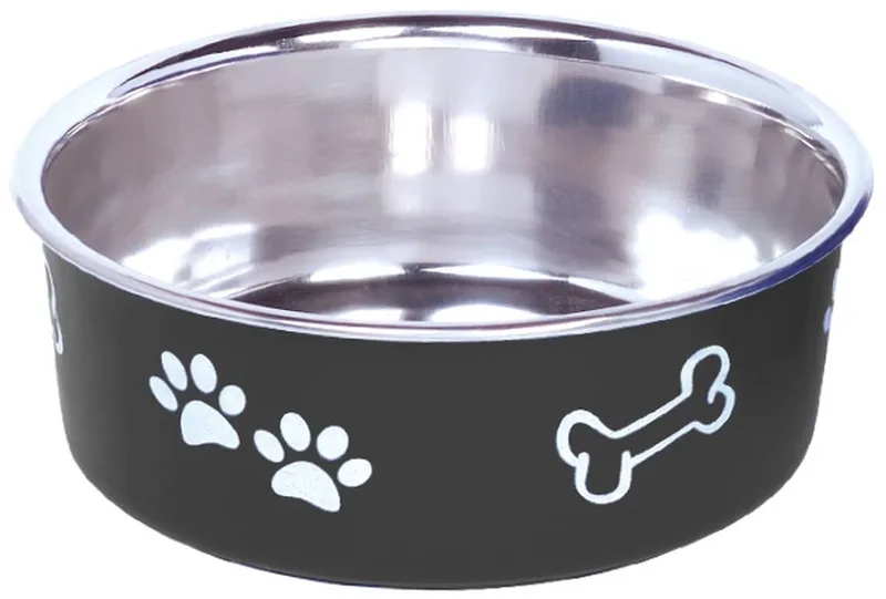 honden RVS-voerbak Fusion L antislip Ø 20 cm de Nobby en Noir – photo produit