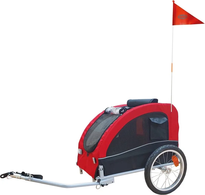 Hondenfietskar Senlima - Rood - tot 25 kg - 75/137 x 63 x 68 CM by Nobby in Black – product photo