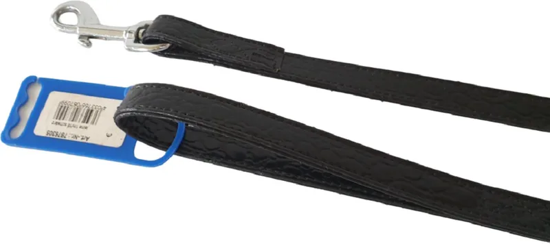 Hondenriem / Hondenlijn - Lederlook - Krokodillenprint - Breedte 16 mm - Lengte 100 cm - Geschikt voor middelgrote honden de Nobby en Noir – photo produit