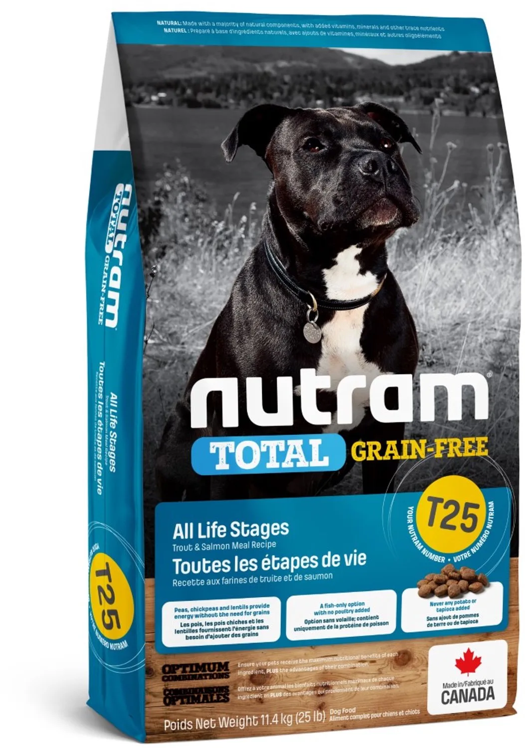 Grain Free Salmon & Trout Dog T25 11,4kg från Nutram – produktbild