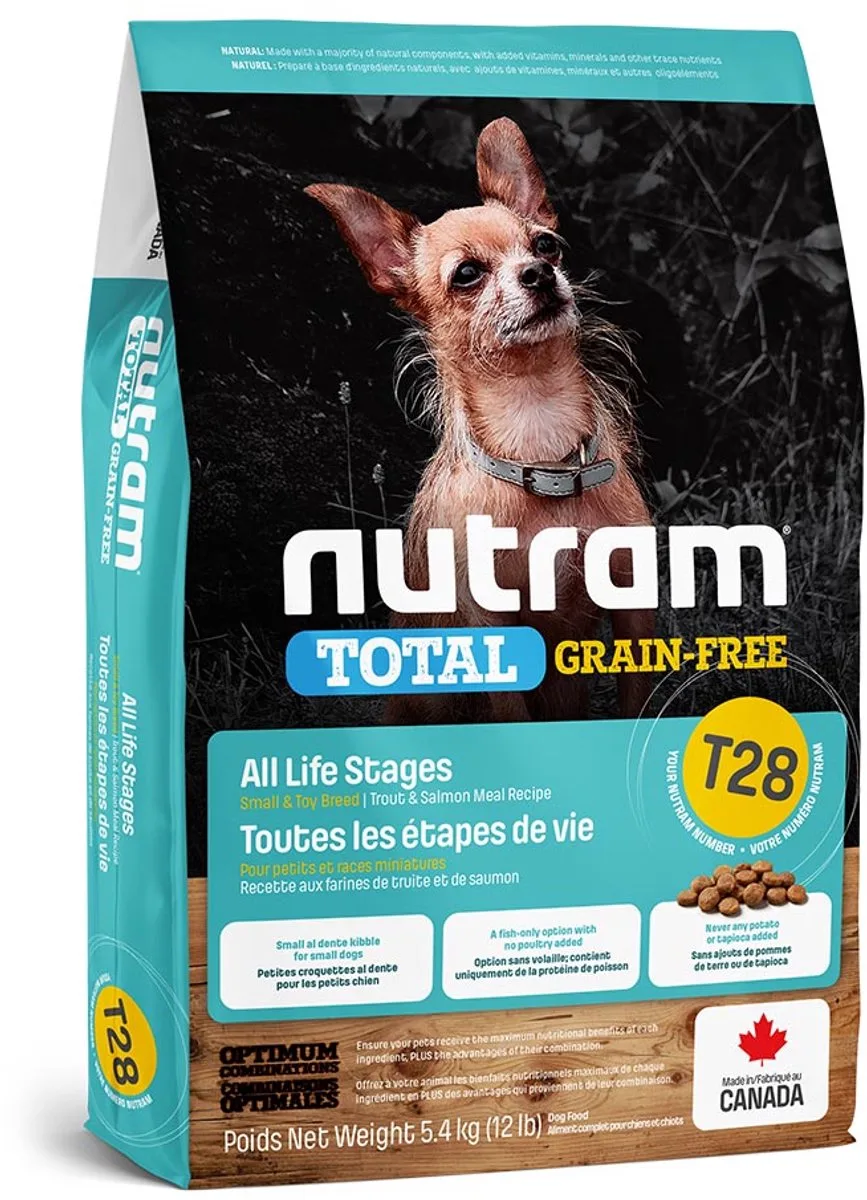 Grain Free Small Breed Salmon & Trout T28 2kg fra Nutram – produktbillede