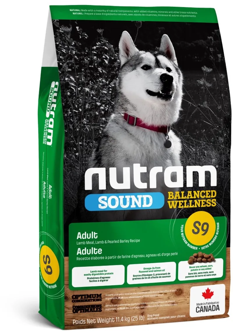 hondenvoer Adult Lam S9 11,4 kg - Hond de Nutram – photo produit