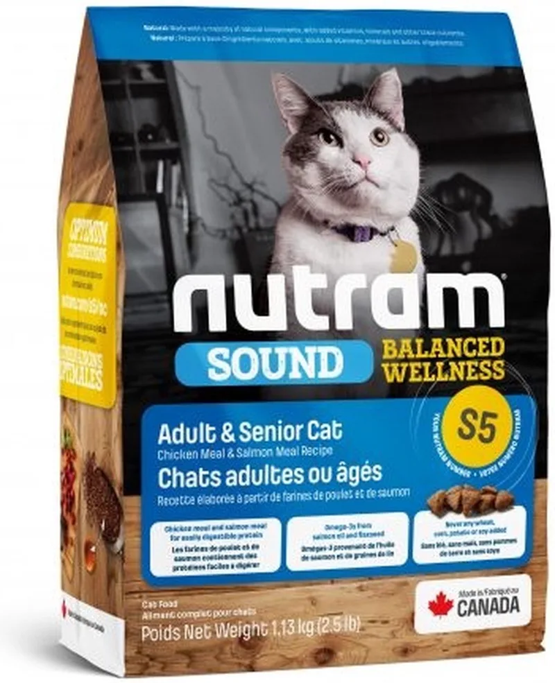kattenvoer Adult & Senior S5 5,4 kg - Kat by Nutram – product photo