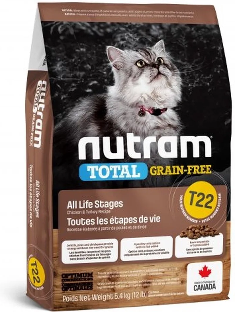 kattenvoer graanvrij Kalkoen en Kip T22 5,4 kg - Kat by Nutram – product photo