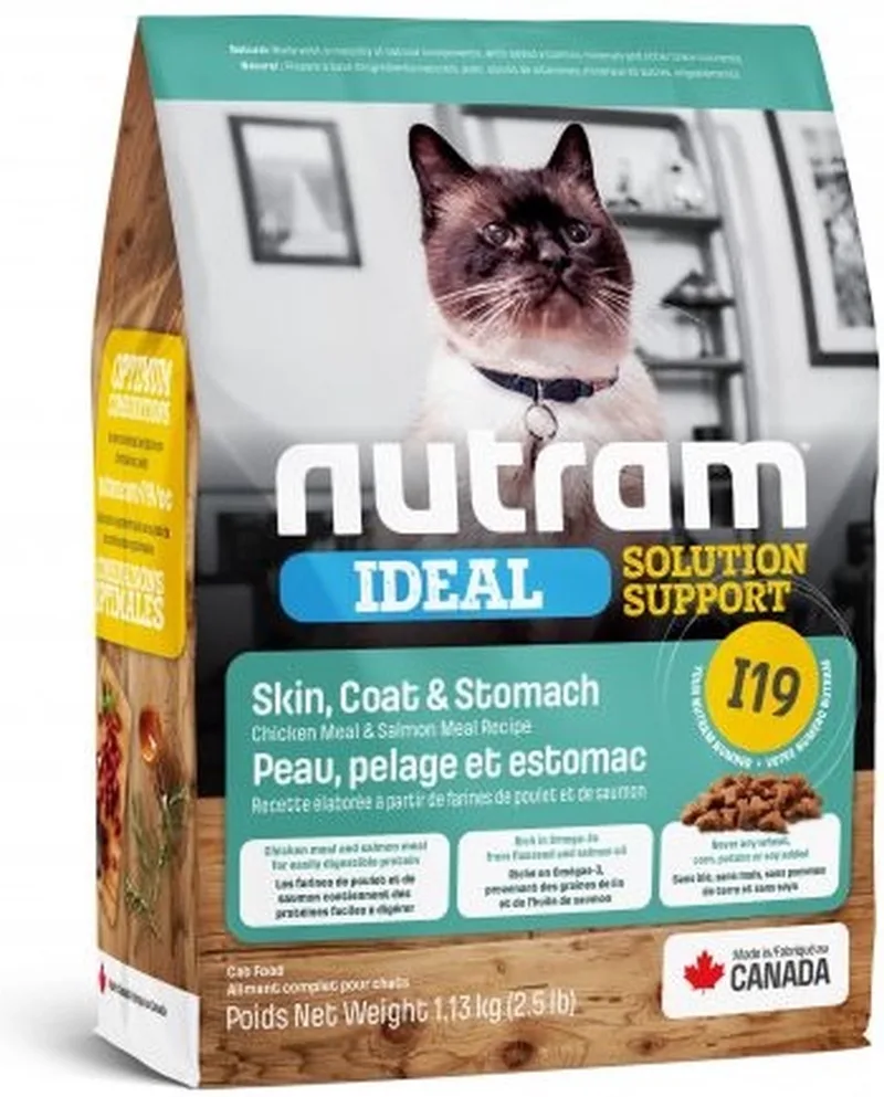 kattenvoer Sensitive Skin Coat I19 5,4 kg - Kat by Nutram – product photo