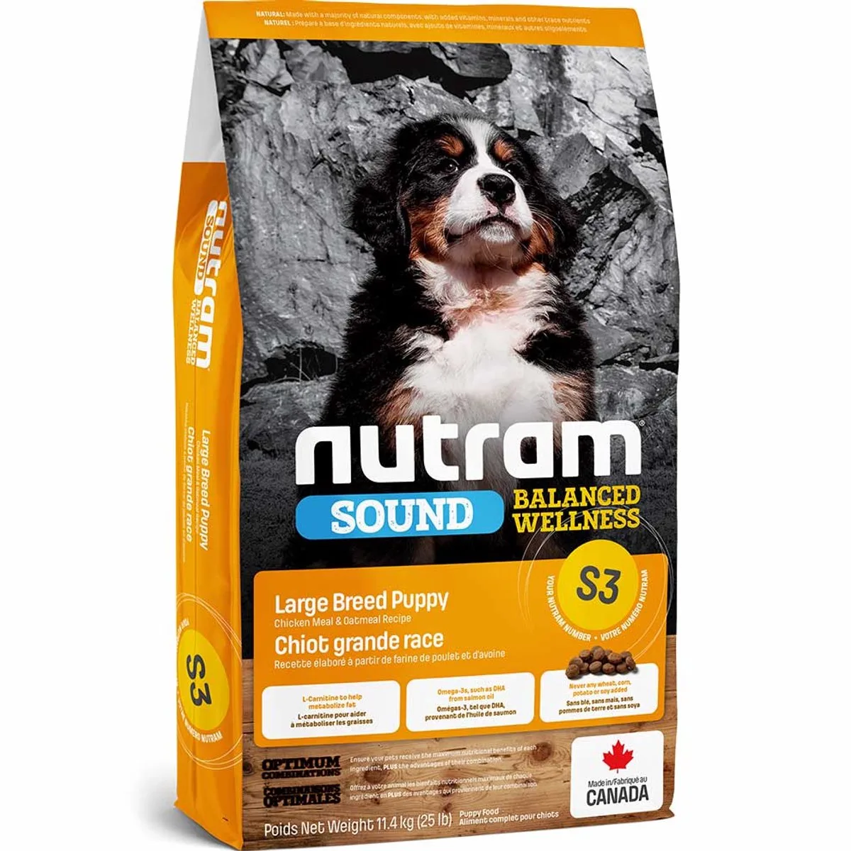 Large Puppy S3 11,4kg från Nutram – produktbild