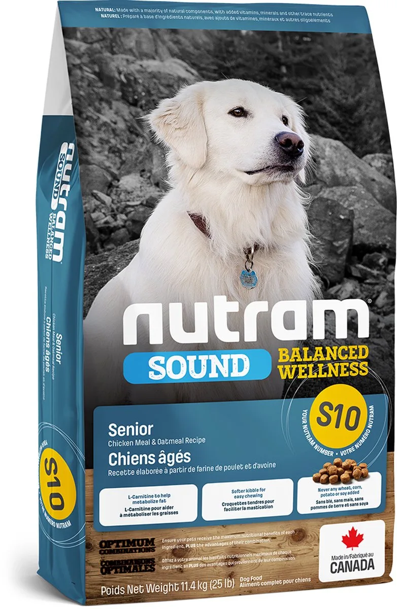 S10 Sound Balanced Wellness Senior Dog Food 2kg von Nutram – Produktfoto