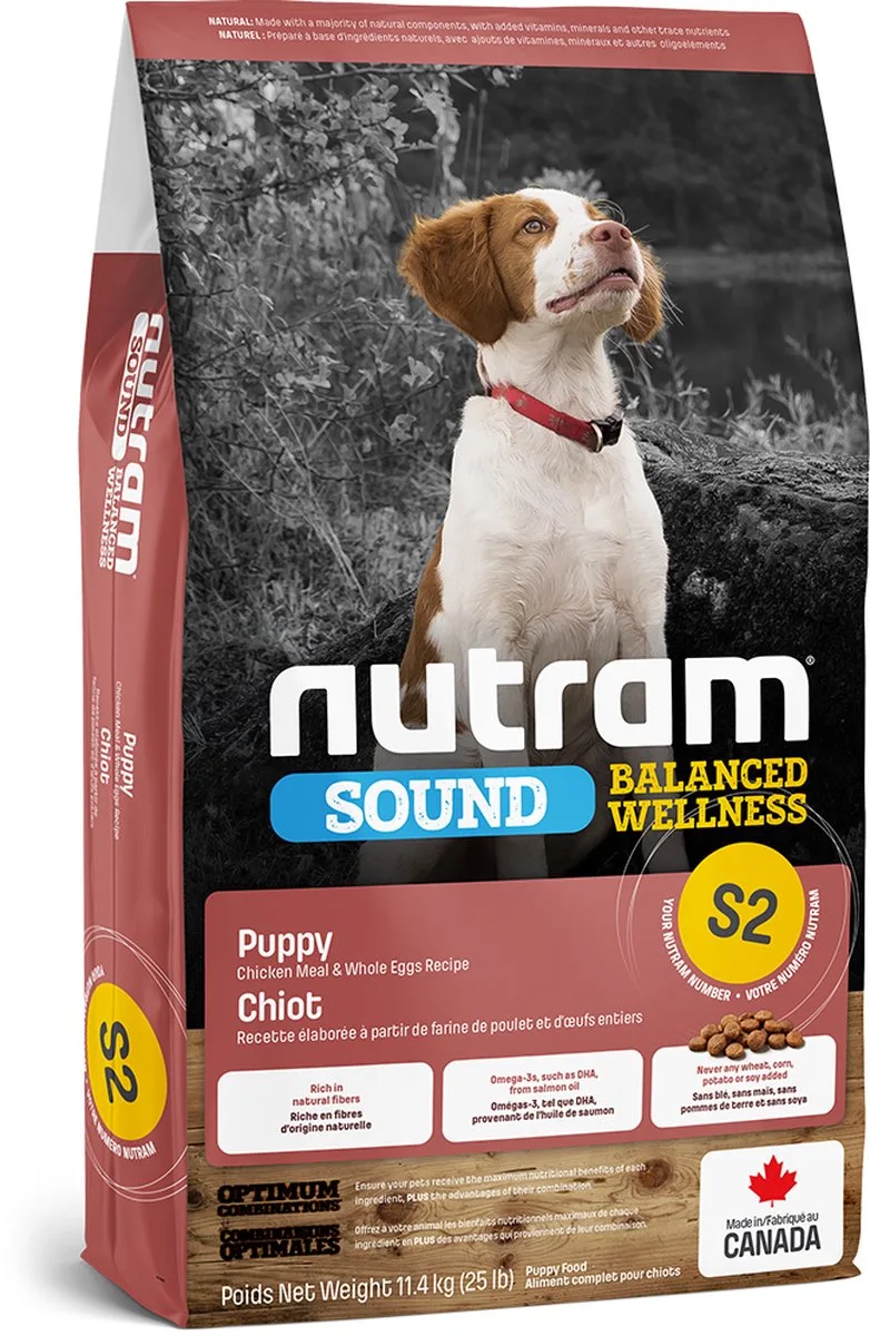 S2 Sound Balanced Wellness Puppy Food 2kg von Nutram – Produktfoto