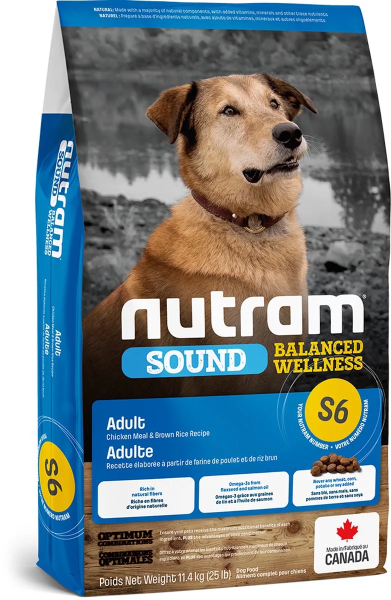 S6 Sound Balanced Wellness Adult Dog Food 2kg by Nutram – product photo