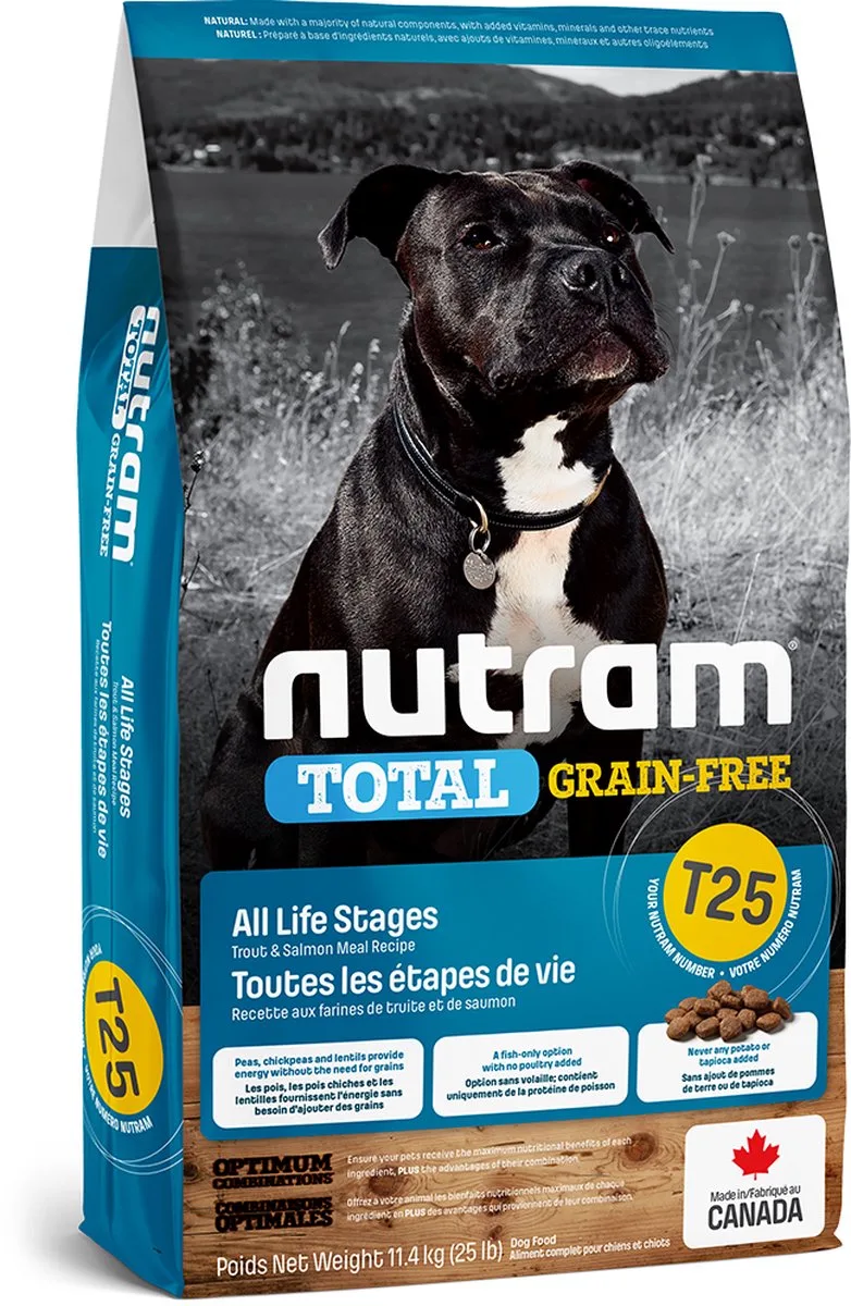 T25 Total Grain-Free Trout & Salmon Meal Dog Food 2kg de Nutram – photo produit