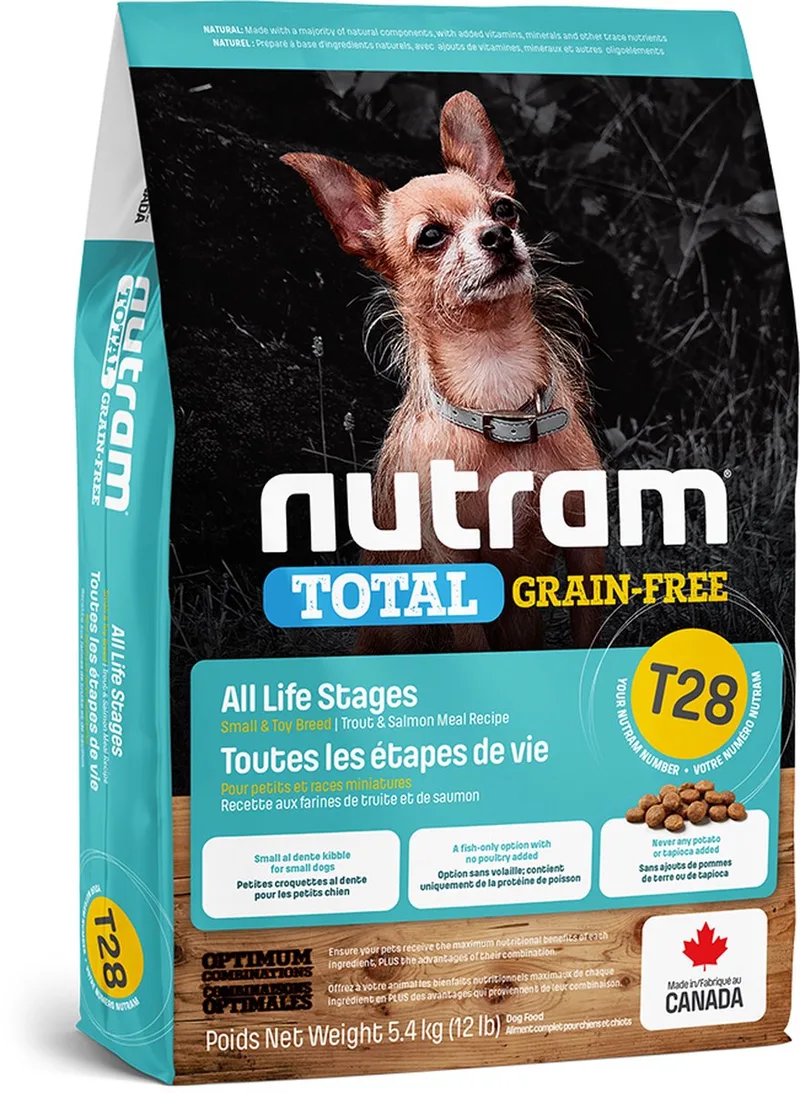 T28 Total Grain-Free Tout & Salmon Meal Dog Food 2kg de Nutram – photo produit