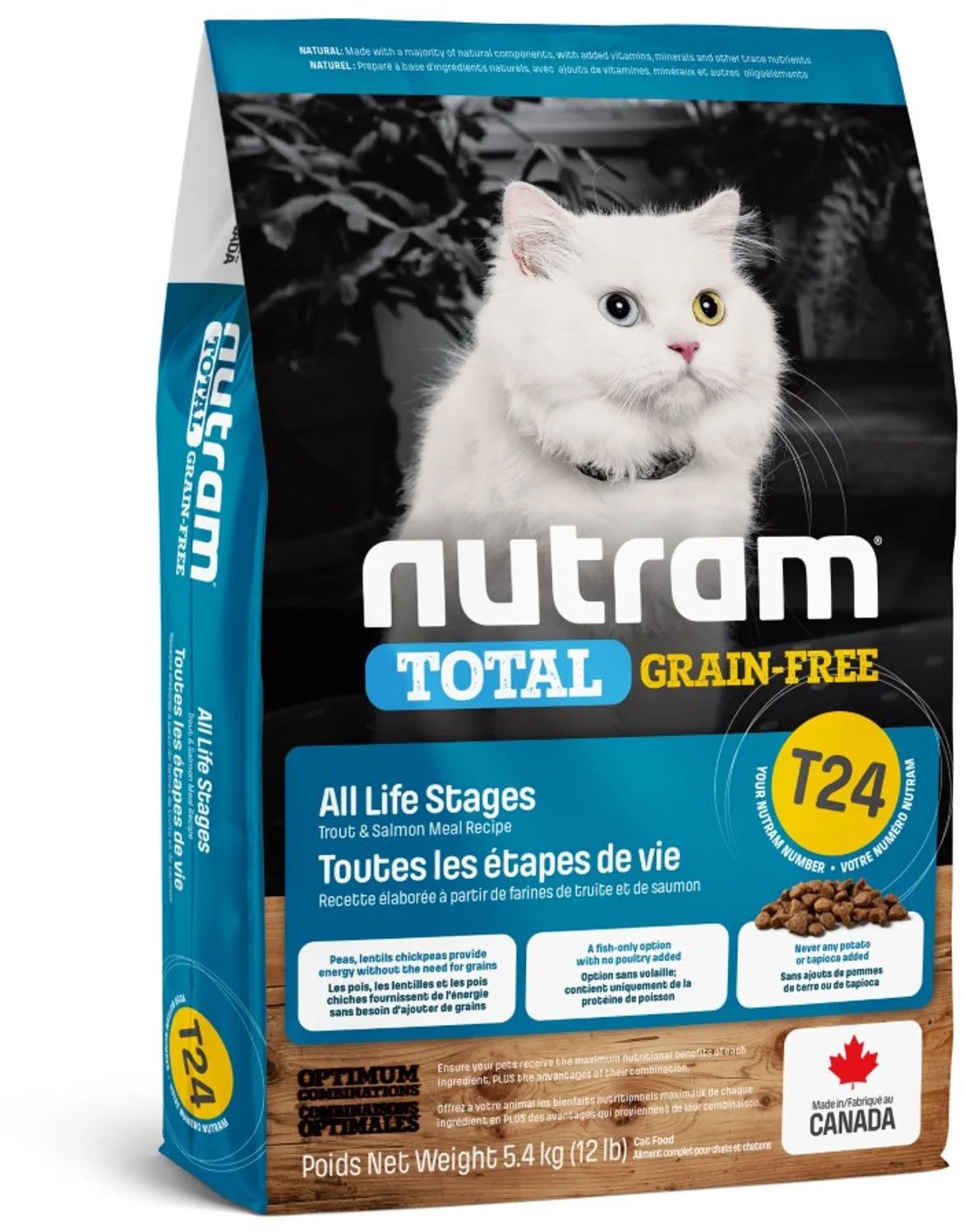 Total Grain-Free Zalm en forel T24 5,4KG fra Nutram – produktbillede