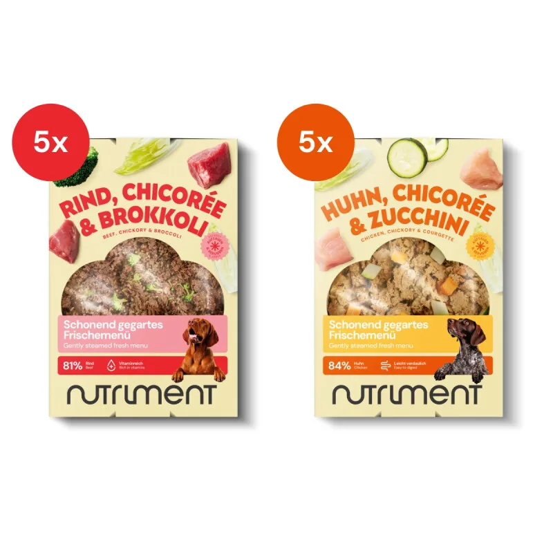 Frischemenü Rind & Huhn 10x400g - Hundefutter Probierpaket by Nutriment in Regular – product photo
