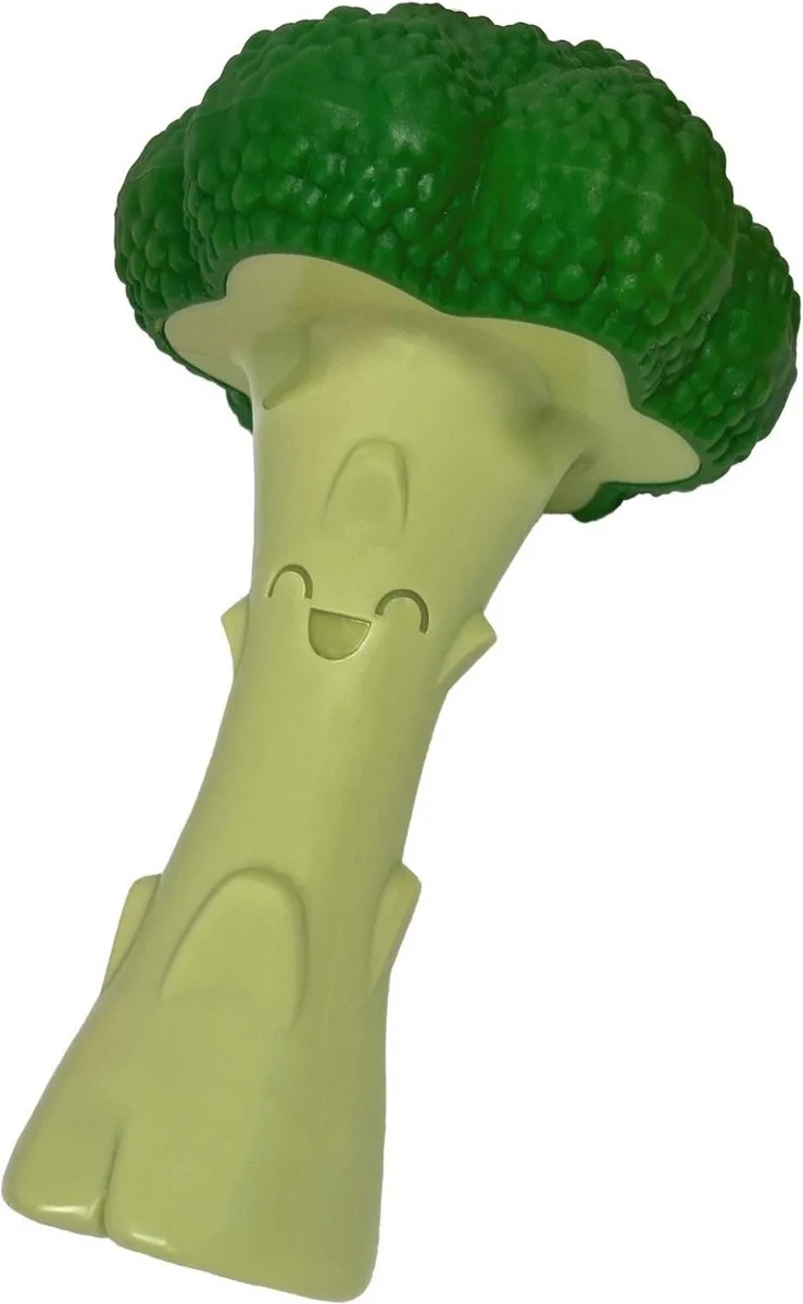 Chew Broccoli - Hondenspeelgoed - Kauwspeelgoed - Bacon & Cheese smaak - Voor Honden Tot 23kg fra Nylabone i Grøn – produktbillede