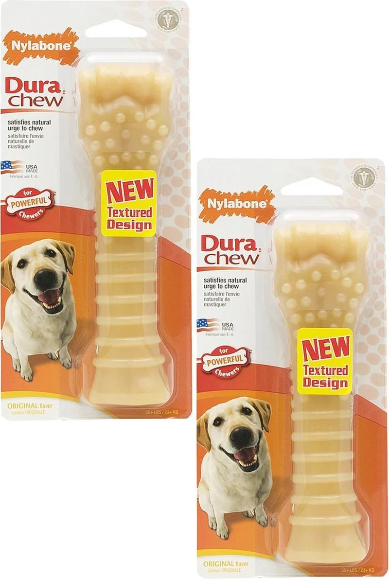 Durachew Bone Souper Xl - Hondenspeelgoed - 2 x von Nylabone in Beige – Produktfoto