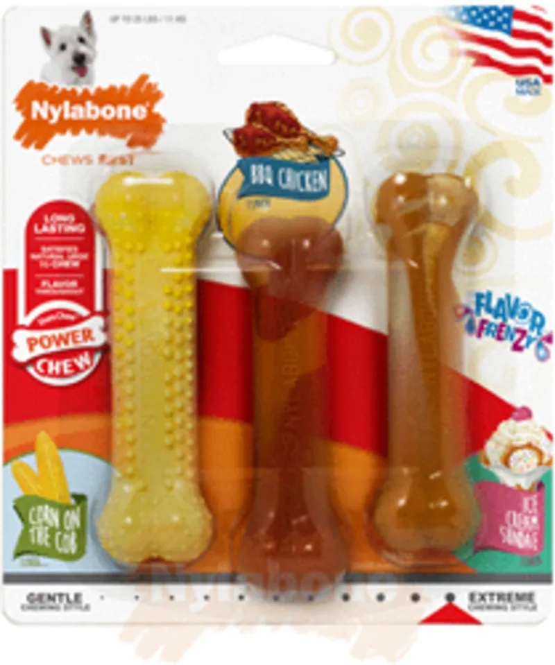 Durachew Kit Summer - Hondenspeelgoed - Mais Barbecue Vanille 10.5x11.5x2 cm Geel Bruin Creme 3 stuks Voor Honden < 11kg S von Nylabone in Gelb, Braun, Licht bruin – Produktfoto