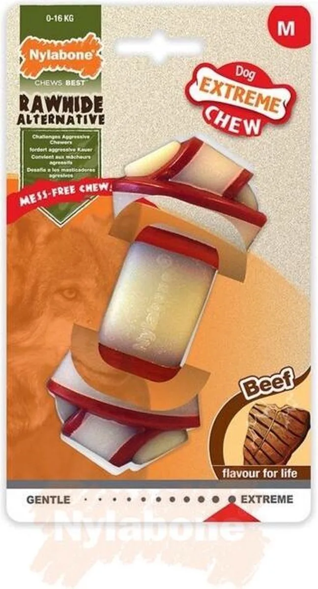 Extreme kauwbot knoop von Nylabone in Beige – Produktfoto