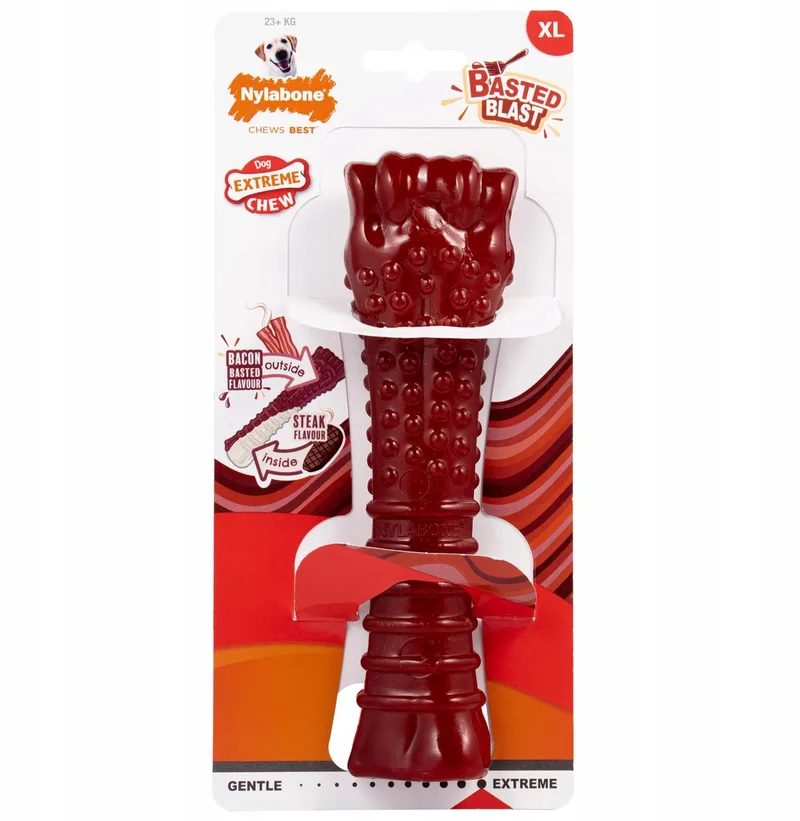 Power Chew Basted Blast Bone XL - Hondenspeelgoed, Bacon & Steak de Nylabone en Kastange – photo produit