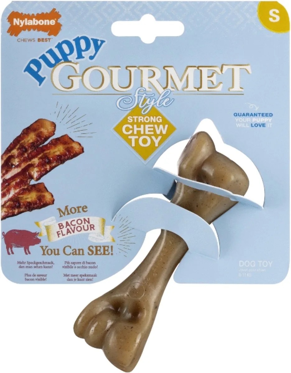 Puppy Gourmet Femur - Hondenspeelgoed - Bacon Small van Nylabone – productfoto