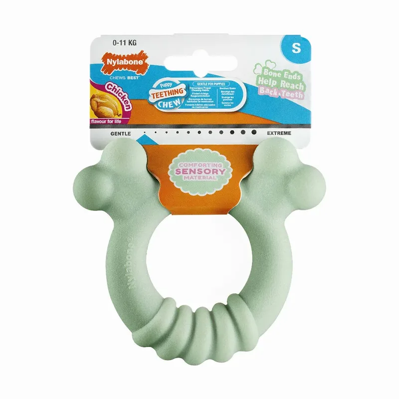 Sensory Tactile Ring Puppy Chicken Hondenspeeltje by Nylabone – product photo