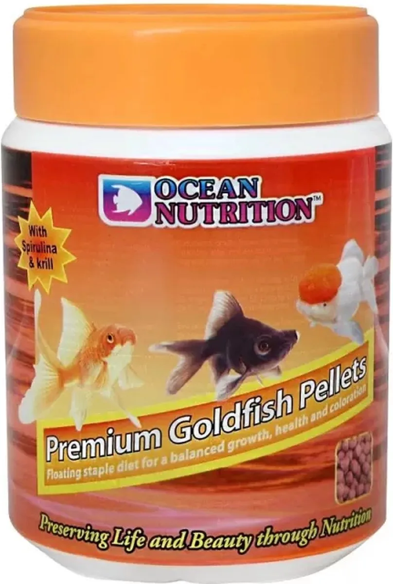 premium goldfish pellets 110g från Ocean Nutrition – produktbild