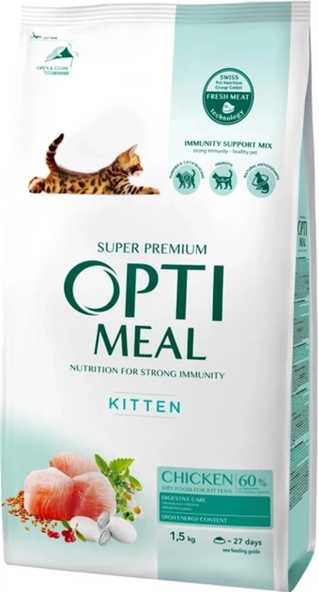 droogvoer voor kittens met kip 1.5 kg de Optimeal – photo produit