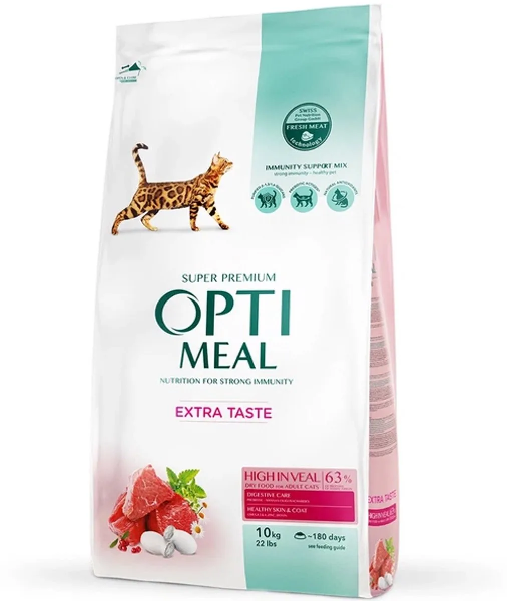 extra smaak met kalfsvlees - volwassen katten 10 kg de Optimeal – photo produit