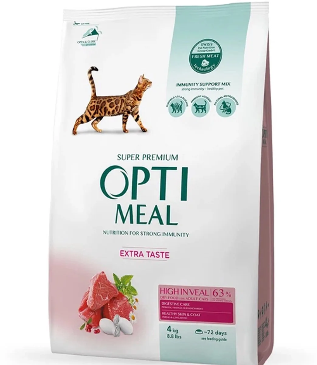 extra smaak met kalfsvlees - volwassen katten 4 kg de Optimeal – photo produit