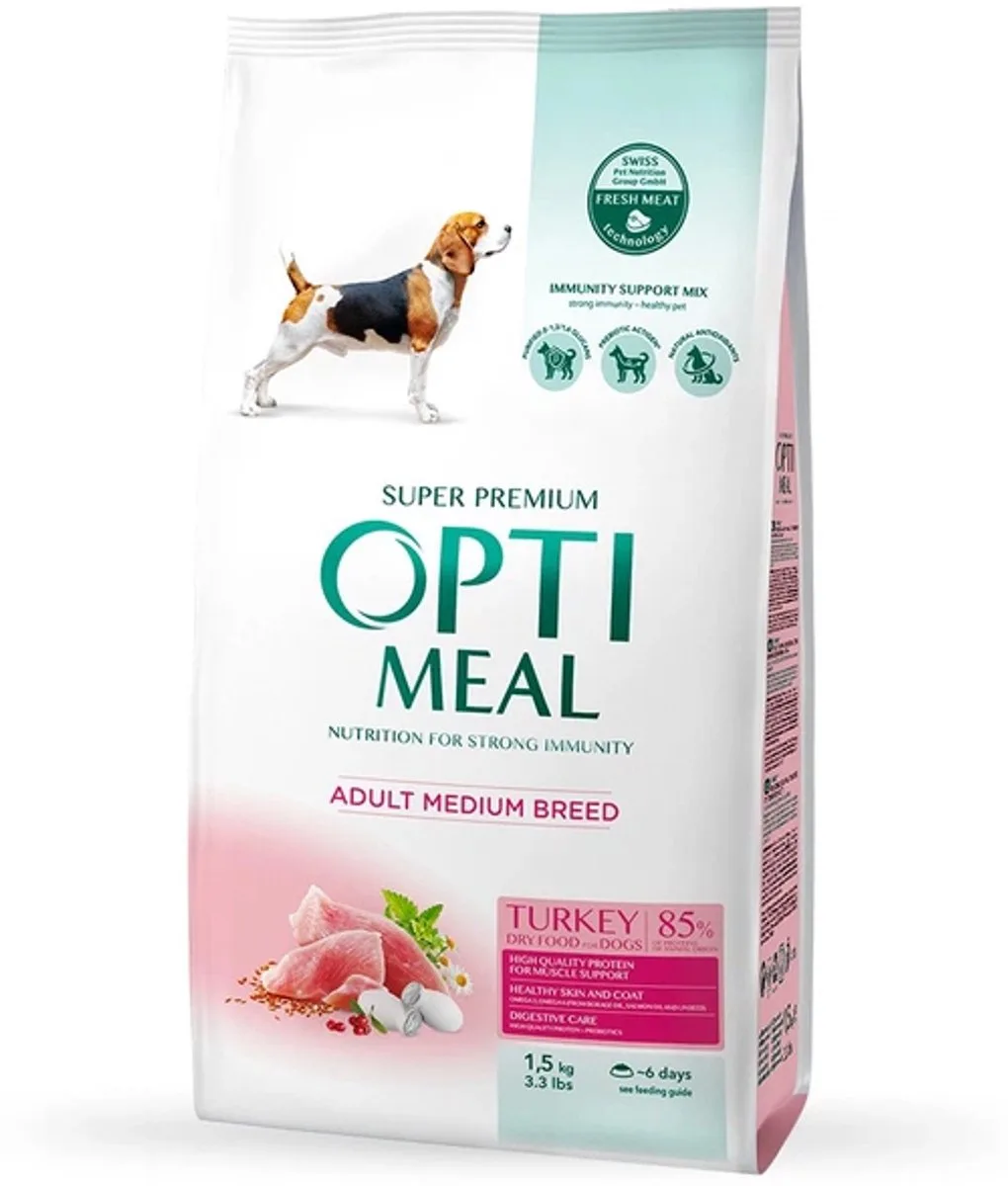 Medium Breeds Adult dogs Kalkoen 1,5 kg de Optimeal – photo produit