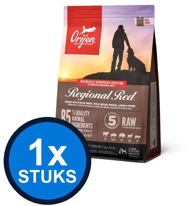 1x Orijen Dog Whole Prey Regional Red - Hondenvoer - 2kg de Orijen – photo produit