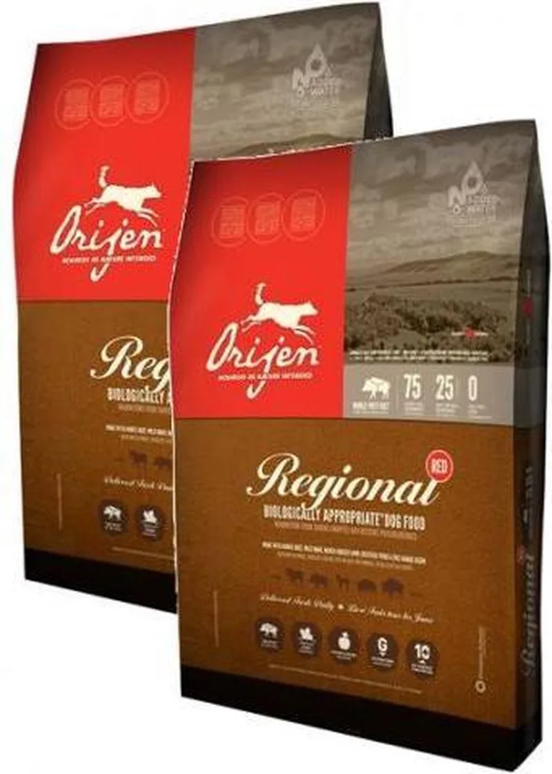 2x 6 kg Orijen regional red dog hondenvoer de Orijen – photo produit